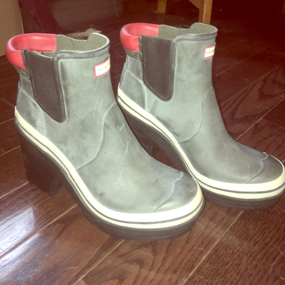 Hunter Stacked Heel Waterproof Low Boot
